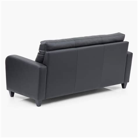 Buy Montoya Half Leather 3-Seater Sofa - Black from Home Centre at just ...