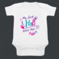Personalized My First Holi Romper for Newborn Baby Girl and Boy