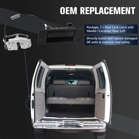 Buy MOTORSTAR Rear Door Latch with Handle - Left Driver Side 6C2Z ...