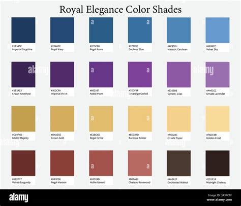 Color Palette 24 Royal Elegance Colours - Fashion and Luxury Tones ...