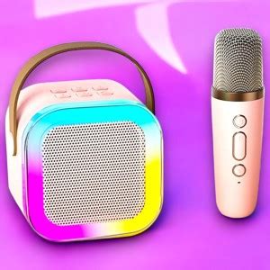 Buy 3BAAN X303 wireless mic with bluetooth speaker rgb lights with ...