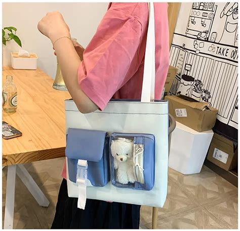 Buy 5 pcs Cute Aesthetic Backpack Set for School Teens, 3 Plushies & 5 ...