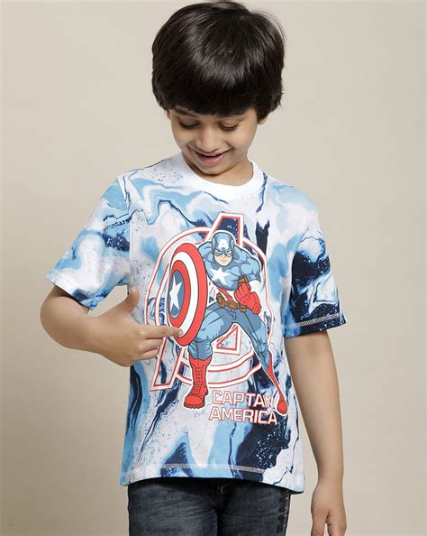 Captain America Regular Fit Tshirt For Boys – Kidsville