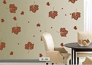 Design In Maple Leaf Wall Painting Ideas Designs Stencil - D06 : Amazon ...