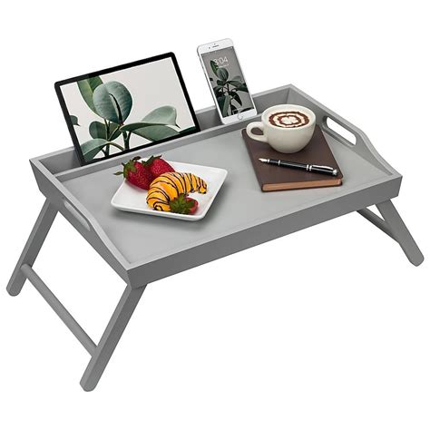 Rossie Home Media Bed Trays 21.8-in Gray Traditional Lap Desk in the ...