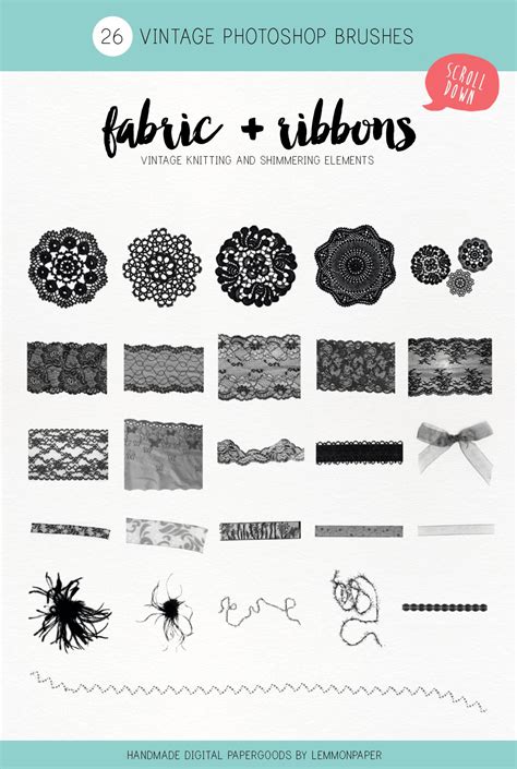 Fabric Fancy Photoshop Brushes – MasterBundles
