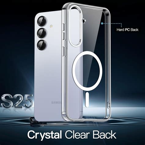 Vaku ® Samsung Galaxy S25 5G Glassy MagPro Transparent Hard PC Scratch ...