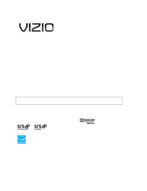 User manual VIZIO E260MV (English - 49 pages)