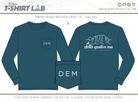 Delta Epsilon Mu Desert Wolf Shirts - Austin T-Shirt Lab