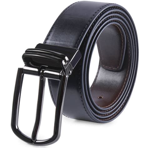Labnoft Men's Stylish Reversible PU Leather Belt (Black & Brown)
