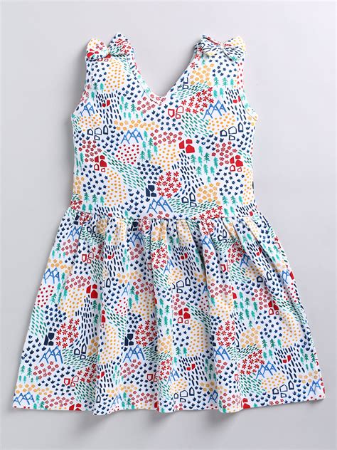 Comfortable Cotton Frock for Girls- Nature Print – TheCottonBaby.com