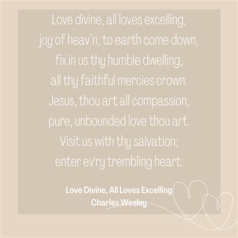 Love divine, all loves excelling - The Journey