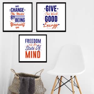 Webelkart Set of 3 Motivational/Funny Quote Photo Frame for Wall ...