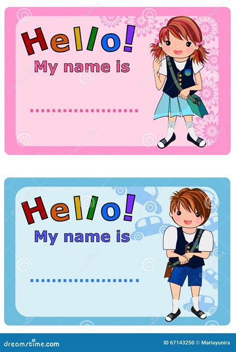 Cute Name Tag Template