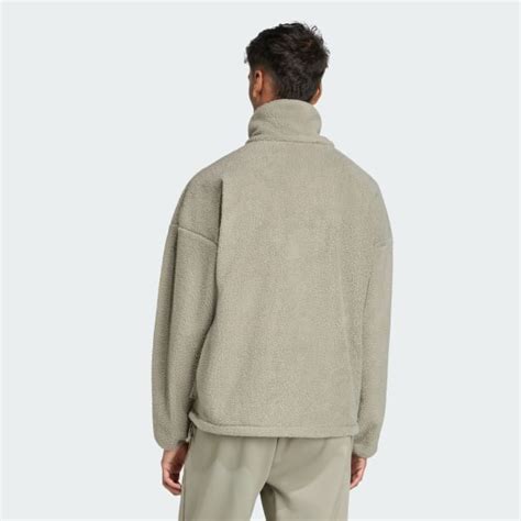 adidas City Tech High Pile Fleece Full-Zip Jacket - Green | Free ...