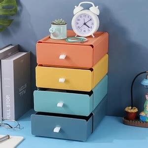 SUKHAD Set of 4 Stack desk storage Drawer | Office Desk Supplies ...