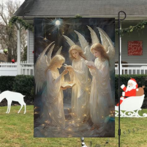 Angelic Hymns Of Holy Night, Angel Garden Flag - House Flag, Christmas ...