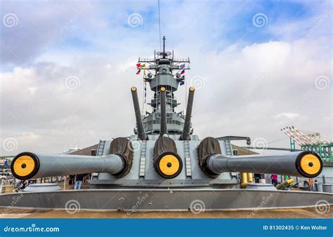 USS Iowa Museum Battleship editorial image. Image of guns - 81302435
