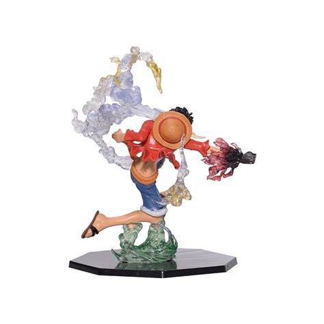 Buy One Piece Anime Figure Luffy Action Figure Fire Fist Fighting Pose ...