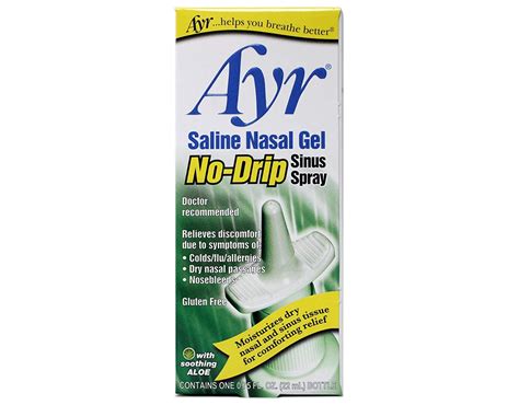 Ayr Saline Gel nasal, spray sinusal sin goteo 0.75 fl oz (cantidad de ...