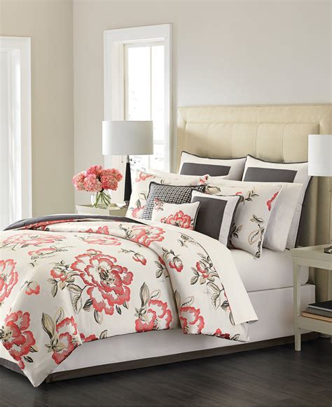 CLOSEOUT! Martha Stewart Collection Peony Blossom 9-Piece Bedding Sets ...