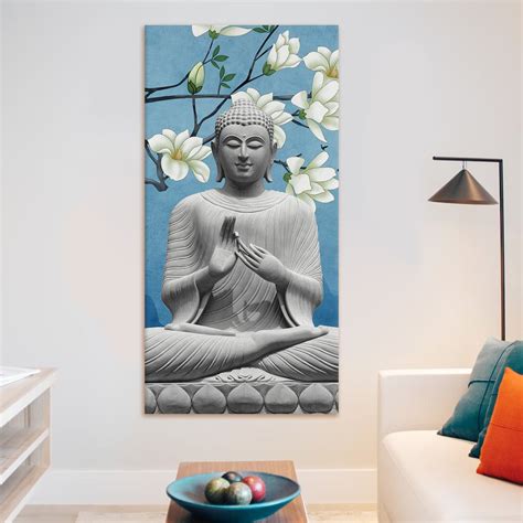 Serene Retreat: Lord Buddha Wall Art Paintings for Bedroom Decor ...