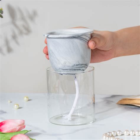 Modern Grey Ceramic Planter With Glass Stand