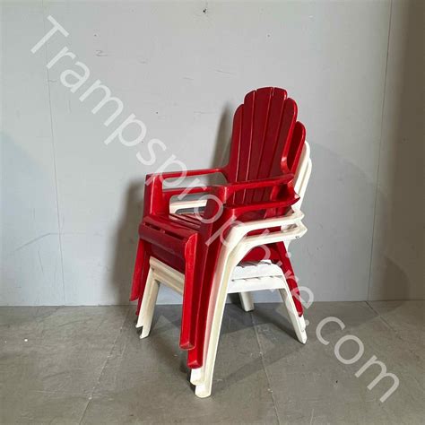 Red & White Children’s Garden Chairs | Tramps Prop Hire