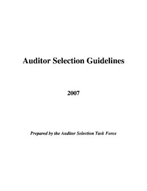 Fillable Online Auditor Selection Guidelines - MyFlorida.com Fax Email ...
