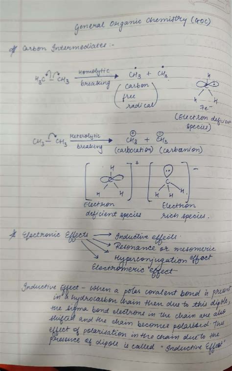 GOC Notes: Understanding Carbon Intermediates and Electronic Effects ...