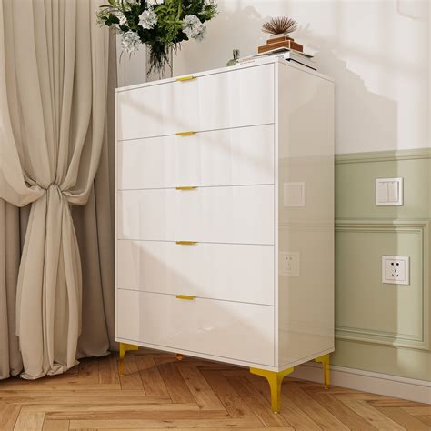 Drawer Dresser Five Drawer Cabinet Bedroom Drawer Storage Cabinet - On ...
