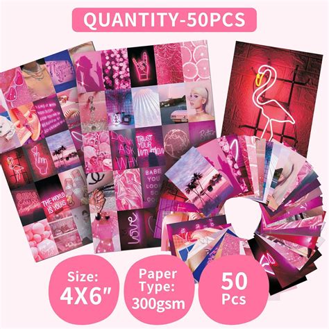 INSYOHO 50pcs Wall Collage Kit - Pink Aesthetic Pictures for India | Ubuy