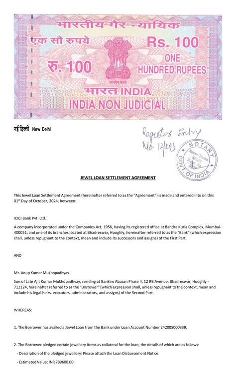 Legal settlement order-icici revised - नई िदʟी New Delhi JEWEL LOAN ...