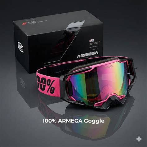 100 % AR MEGA Premium Protective Sport Goggles with Ultra HD Lens - BL ...