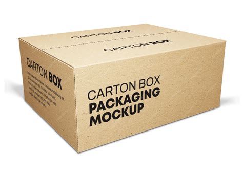 Psd carton cardboard box mockup | Premium PSD