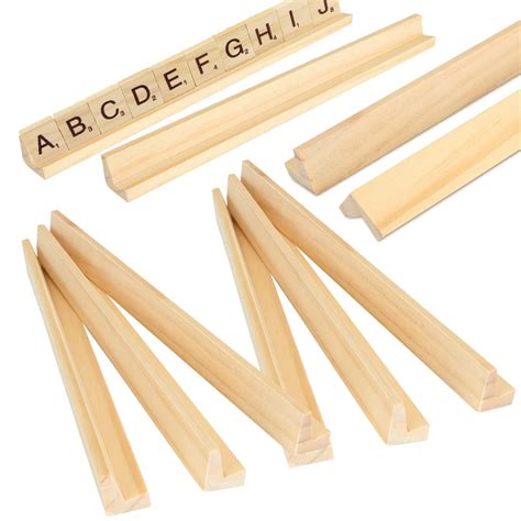 Amazon.com: JMIATRY Wooden Scrabble Tile Holder Set of 10 Scrabble ...