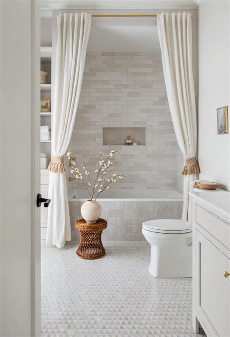 White Bathroom Decor with Textured Accents