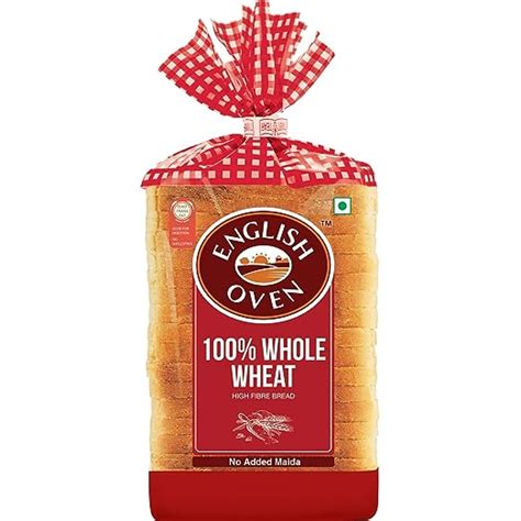 English Oven Zero Maida Whole Wheat Bread, 400 g : Amazon.in: Grocery ...
