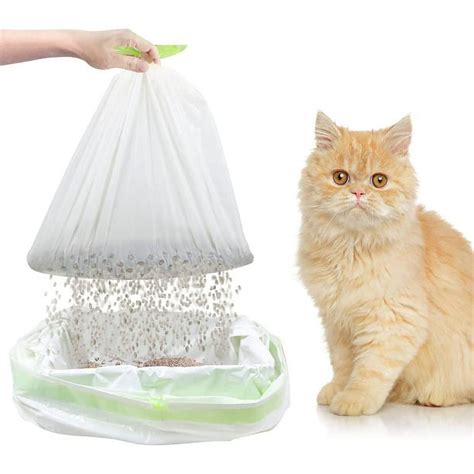 14 Packs XL Sifter Cat Litter Bags, Jumbo Thick Disposable Box Liners ...