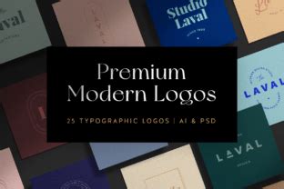 25 Typographic and Modern Logos Graphic by riennestudio · Creative Fabrica