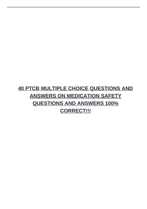 Image result for PTCB Multiple Choice