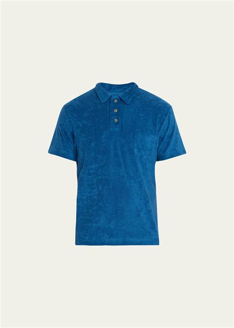 HOWLIN' Men's Terry Cloth Polo Shirt - Bergdorf Goodman