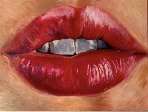 Pin by Ale Kanashiro on Painting | Lips painting, Art painting acrylic, Portraiture painting