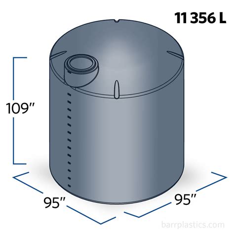 3000 Gallon Vertical Water Storage Tank | 40635 | BARR Plastics