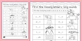 English Worksheet: Fill in the Missing Letters Consonants