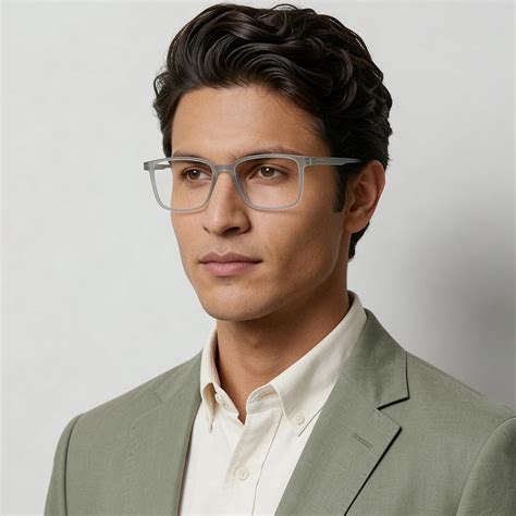 Blue Block Zero Power Screen Glasses : Gray Transparent Navy Blue Full ...