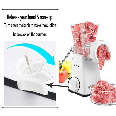 Buy Manual Meat Grinder with Stainless Steel Blades Heavy Duty Powerful ...