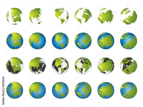 World map, 3D globe series Stock Illustration | Adobe Stock