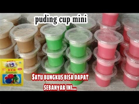 Resep puding cup mini, untuk ide jualan   YouTube