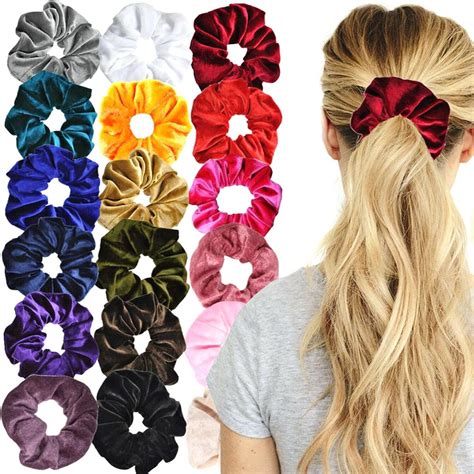 Hair Scrunchies Velvet Elastic Hair Bands Scrunchy Hair Ties - Walmart.com